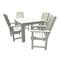 Highwood Usa Lehigh 5pc Square Outdoor Patio Furniture Dining Set AD-DNL44-WHE - alternate 1